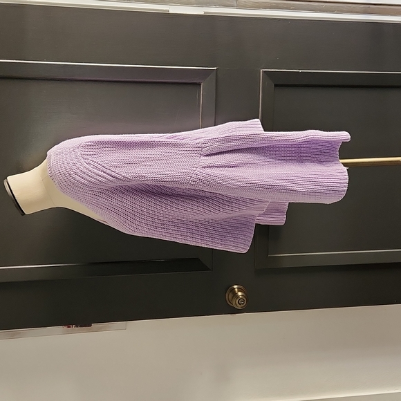 Free People Damsel Purple Bell Sleeve Sweater Size Medium - Picture 4 of 15